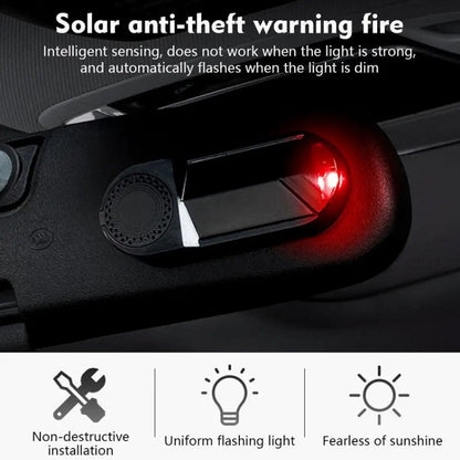 Car Solar Anti-Theft Alarm LED Warning Light With Aromatherapy(Blue Light) - Warning Lights by PMC Jewellery | Online Shopping South Africa | PMC Jewellery