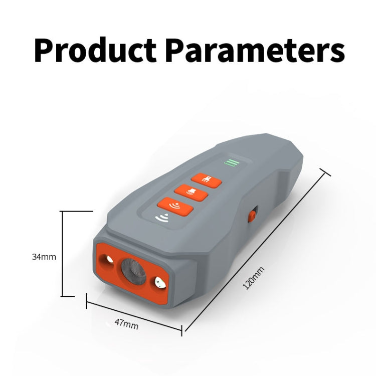 LED Flashing Light Handheld Ultrasonic Bark Arrester Frequency Conversion Dog Training Device(Gray+Orange) - Training Aids by PMC Jewellery | Online Shopping South Africa | PMC Jewellery | Buy Now Pay Later Mobicred