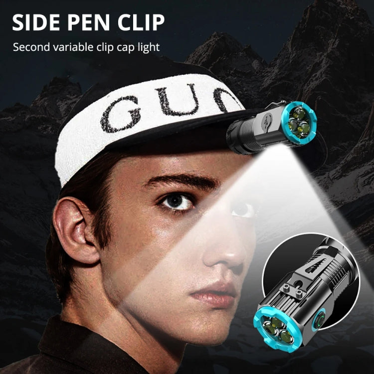 Mini Outdoor Dual Light Source Magnetic Hat Clip Multifunctional Portable Flashlight(without Battery) - Mini Flashlight by PMC Jewellery | Online Shopping South Africa | PMC Jewellery