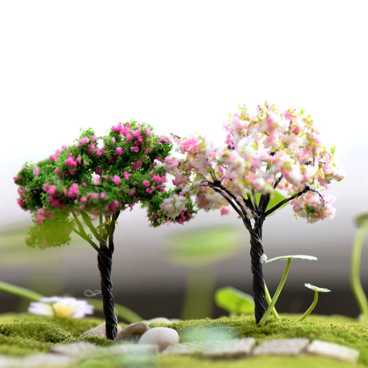 5pcs Micro Landscape Ornaments Simulated Christmas Trees Succulent Accessories Materials, Style: Pink Plum Blossom - Ornaments by PMC Jewellery | Online Shopping South Africa | PMC Jewellery