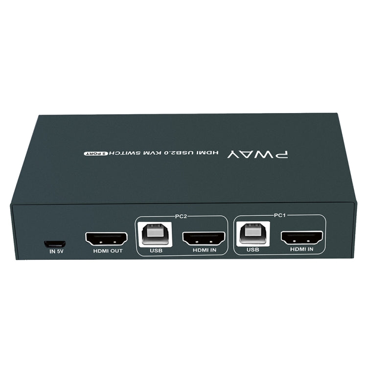 PWAY PW-S7201H 2 In 1 Out HDMI KVM Switch 4K HD Video Screen Cutter - Switch by PWAY | Online Shopping South Africa | PMC Jewellery | Buy Now Pay Later Mobicred