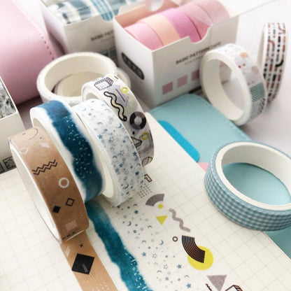 5rolls /Box 3m Washi DIY Decoration Handbook Tape Set, Color: Cherry Dye - Tape & Solid glue by PMC Jewellery | Online Shopping South Africa | PMC Jewellery