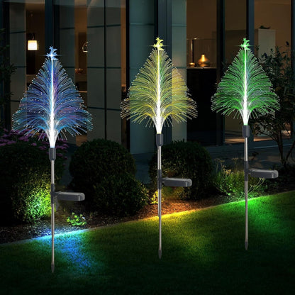 Star Moon Transparent Christmas Tree Solar Light Outdoor Atmosphere Lighting Outdoor Waterproof Glowing Festival Decorative Lamp - Holiday Lights by PMC Jewellery | Online Shopping South Africa | PMC Jewellery