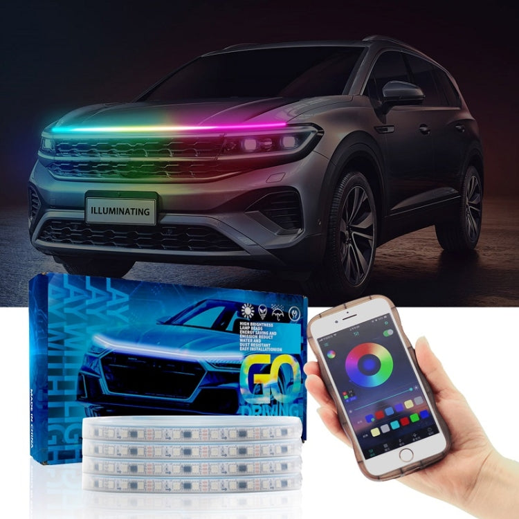 Car LED Streamer Phantom Running Lights Voice-Controlled Rhythmic Atmosphere Light With Turn Signals, Length: G15 1.8m APP - Running Lights by PMC Jewellery | Online Shopping South Africa | PMC Jewellery | Buy Now Pay Later Mobicred