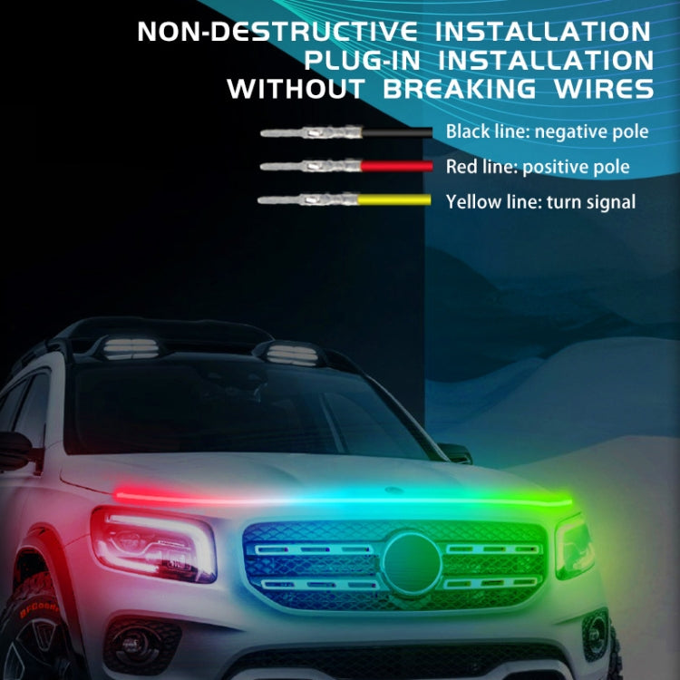 Car LED Streamer Phantom Running Lights Voice-Controlled Rhythmic Atmosphere Light With Turn Signals, Length: G18F 1.8m APP+RF - Running Lights by PMC Jewellery | Online Shopping South Africa | PMC Jewellery | Buy Now Pay Later Mobicred