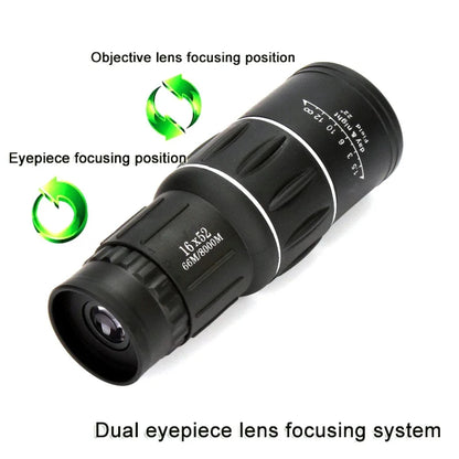 16x52 High Definition Outdoor Bird Viewing Monocular Telescope, Spec: with Clip+Tripod - Monocular Binoculars by PMC Jewellery | Online Shopping South Africa | PMC Jewellery