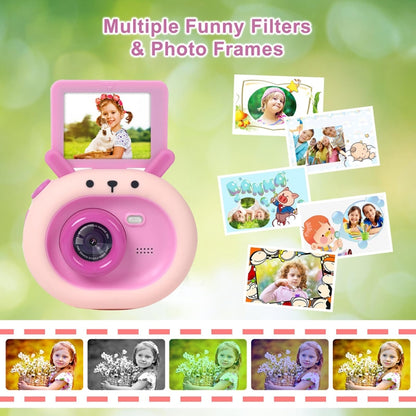 S2 2.4-Inch 180-Degree Flip-Screen 1080P HD Cartoon Children Digital Camera With Stand(Dark Green) - Children Cameras by PMC Jewellery | Online Shopping South Africa | PMC Jewellery | Buy Now Pay Later Mobicred