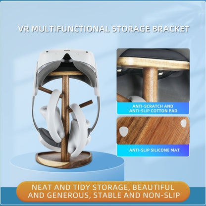 Hiblok VR Helmet Wooden Storage Rack Desktop Display Stand for Quest 2 / Pico 3 / Pico 4(Acacia) - VR Accessories by Hiblok | Online Shopping South Africa | PMC Jewellery | Buy Now Pay Later Mobicred