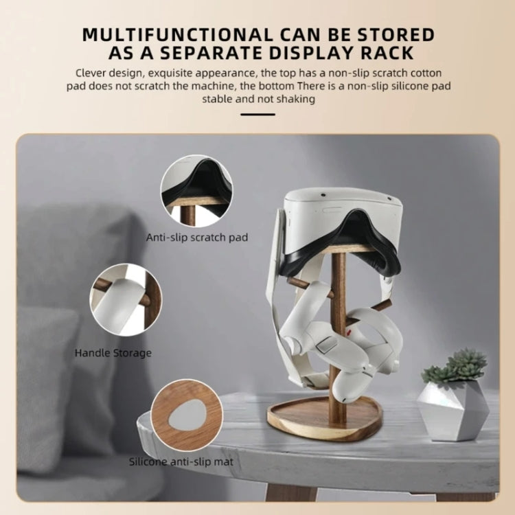 Hiblok VR Helmet Wooden Storage Rack Desktop Display Stand for Quest 2 / Pico 3 / Pico 4(Acacia) - VR Accessories by Hiblok | Online Shopping South Africa | PMC Jewellery | Buy Now Pay Later Mobicred