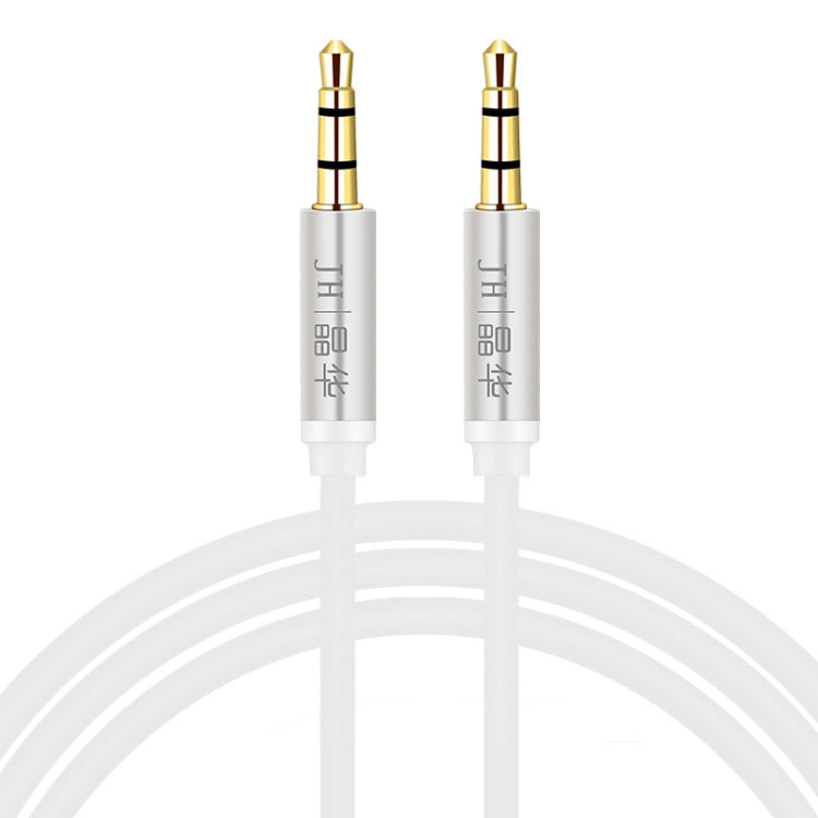 JINGHUA Audio Cable 3.5mm Male To Male AUX Audio Adapter Cable, Size: 1.2m(3 Knots White) - Video & Audio Cable by JINGHUA | Online Shopping South Africa | PMC Jewellery | Buy Now Pay Later Mobicred