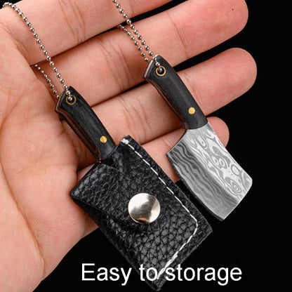 Mini Knife Keychain Portable Removal Express Pendant Accessory With Holster, Model: Axe Gold - Burin &Cutting Knife by PMC Jewellery | Online Shopping South Africa | PMC Jewellery