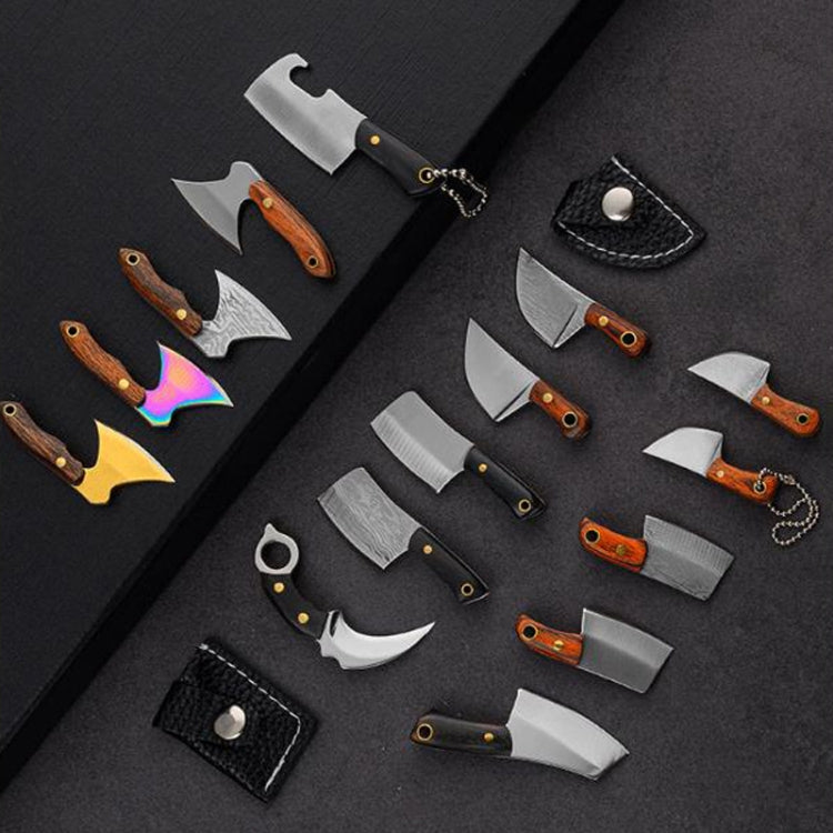 Mini Knife Keychain Portable Removal Express Pendant Accessory With Holster, Model: Axe Sanding - Burin &Cutting Knife by PMC Jewellery | Online Shopping South Africa | PMC Jewellery