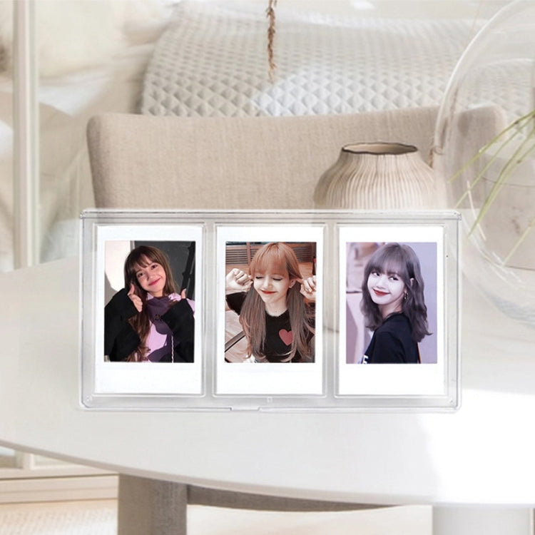 For Polaroid Mini Vertical Three-square PC Transparent Photo Frame(3 inch) - Photo Albums & Photo Frames by PMC Jewellery | Online Shopping South Africa | PMC Jewellery