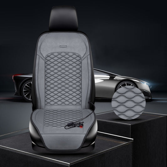 12V Car Winter Electric Heating Short Plush Seat Cushion, Color: Gray - Seat Accessories by PMC Jewellery | Online Shopping South Africa | PMC Jewellery | Buy Now Pay Later Mobicred