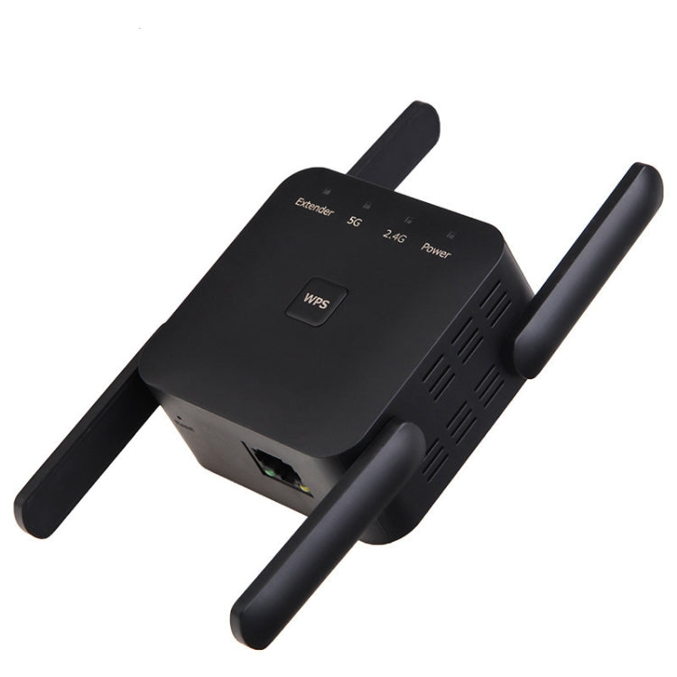 1200Mbps 2.4G / 5G WiFi Extender Booster Repeater Supports Ethernet Port Black US Plug - Broadband Amplifiers by PMC Jewellery | Online Shopping South Africa | PMC Jewellery | Buy Now Pay Later Mobicred