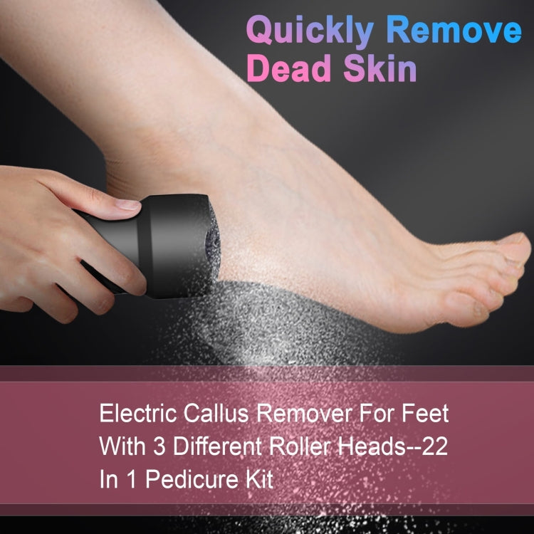 Electric Foot File Pedicure Kit Waterproof Feet Callus Remover, Spec: Kit 1 White - Grinding Tools & Accessories by PMC Jewellery | Online Shopping South Africa | PMC Jewellery | Buy Now Pay Later Mobicred