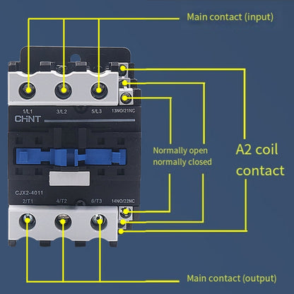 CHNT CJX2-5011 50A 220V Silver Alloy Contacts Multi-Purpose Single-Phase AC Contactor - Relays by CHNT | Online Shopping South Africa | PMC Jewellery | Buy Now Pay Later Mobicred