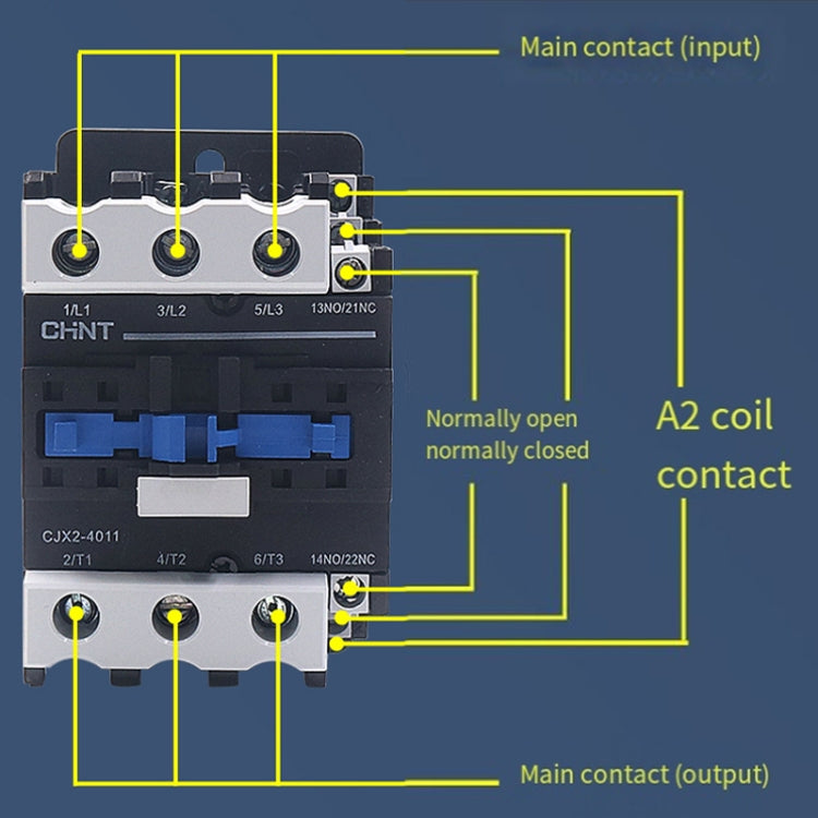 CHNT CJX2-8011 80A 220V Silver Alloy Contacts Multi-Purpose Single-Phase AC Contactor - Relays by CHNT | Online Shopping South Africa | PMC Jewellery | Buy Now Pay Later Mobicred