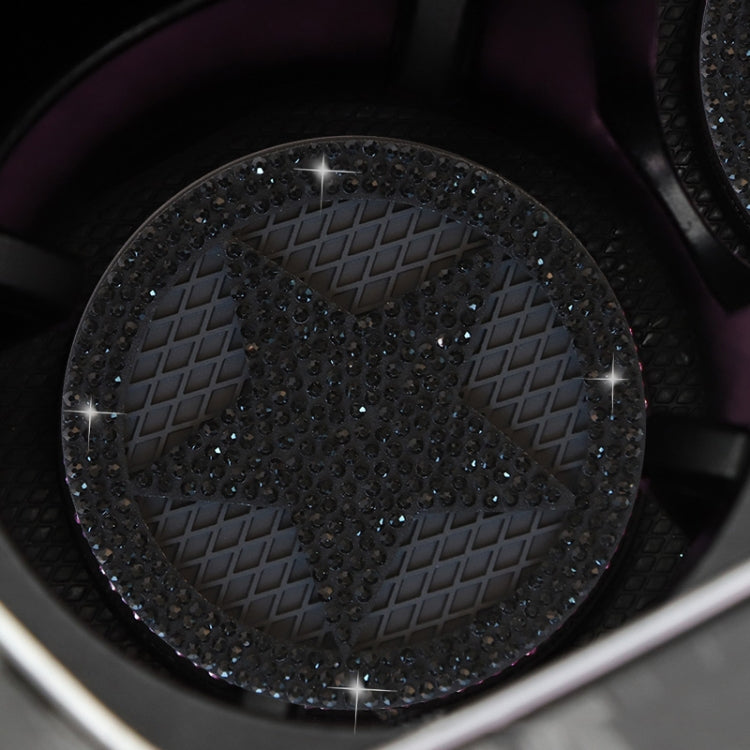 Five-pointed Star Diamond-encrusted Car Non-slip Decorative Water Coaster(Black) - Car Drink Holders by PMC Jewellery | Online Shopping South Africa | PMC Jewellery | Buy Now Pay Later Mobicred