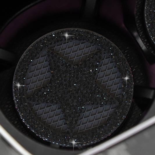 Five-pointed Star Diamond-encrusted Car Non-slip Decorative Water Coaster(Black) - Car Drink Holders by PMC Jewellery | Online Shopping South Africa | PMC Jewellery | Buy Now Pay Later Mobicred