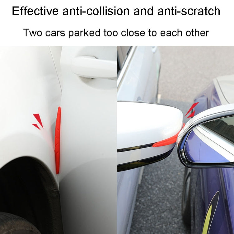 SHANSHI 6pcs /Pack 7755 Car Door Anti-Collision Silicone Strip Bumper Mirror Thickening Decorative Stickers(Red) - Anti Collision Sticker by SHANSHI | Online Shopping South Africa | PMC Jewellery