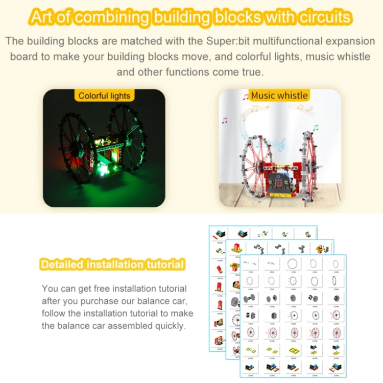 Yahboom Micro: Bit Self-Balancing Block Building Programmable APP Control Robot Kit, Spec: Tumblebit Pack - Components Kits by Yahboom | Online Shopping South Africa | PMC Jewellery