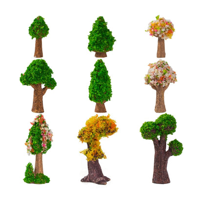 5pcs Micro-Landscape Simulated Green Trees Flowers DIY Gardening Ecological Ornaments, Style: No. 3 Triple Tree - Ornaments by PMC Jewellery | Online Shopping South Africa | PMC Jewellery