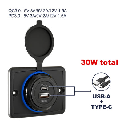 Car Ship Modified Waterproof USB Socket Charger, Model: UCC-350 QC+PD Fast Charge 30W - DIY Modified Charger by PMC Jewellery | Online Shopping South Africa | PMC Jewellery