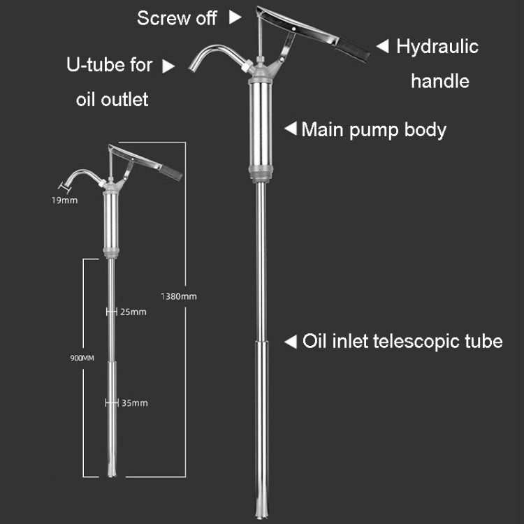 Hand Pressure Drum Suction Oil Pump Hand Pressure Lever Oil Suction Pumping - Hand Tool Sets by PMC Jewellery | Online Shopping South Africa | PMC Jewellery