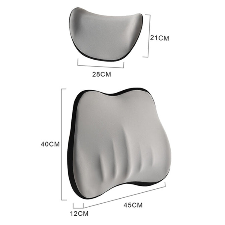 Car Memory Foam Neck Pillow Car Neck Rest Silk Pillow Car Seat Cervical Cushion, Style: Lumbar Pad Gray - Seat Accessories by PMC Jewellery | Online Shopping South Africa | PMC Jewellery | Buy Now Pay Later Mobicred