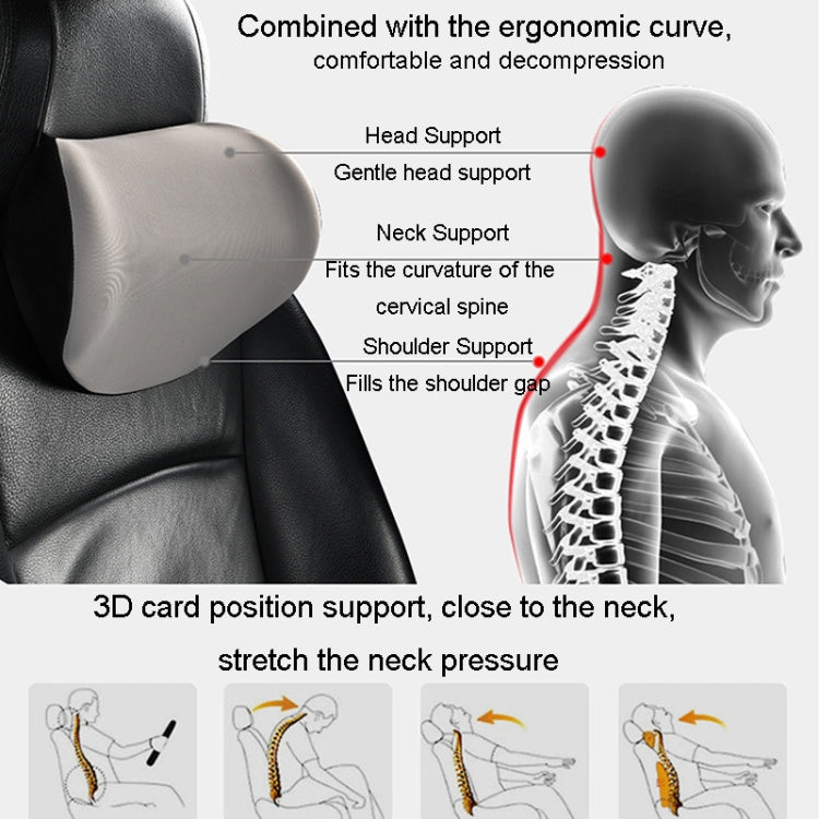 Car Memory Foam Neck Pillow Car Neck Rest Silk Pillow Car Seat Cervical Cushion, Style: Headrest Black - Seat Accessories by PMC Jewellery | Online Shopping South Africa | PMC Jewellery | Buy Now Pay Later Mobicred