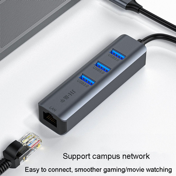 JINGHUA Gigabit LAN Converter For Computer External Driverless Network Card, Specification: USB3.0 Four Port - USB Network Adapter by JINGHUA | Online Shopping South Africa | PMC Jewellery | Buy Now Pay Later Mobicred