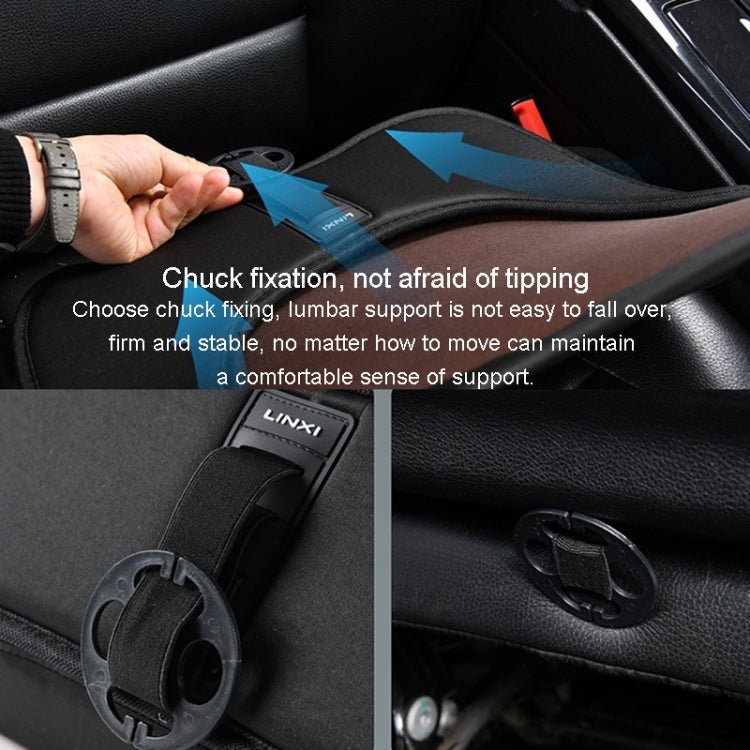 LINXICP 3 In 1 Car Seat Lumbar Cushion Summer Special Memory Foam Breathable Car Back Pad(Black) - Seat Accessories by LINXICP | Online Shopping South Africa | PMC Jewellery | Buy Now Pay Later Mobicred