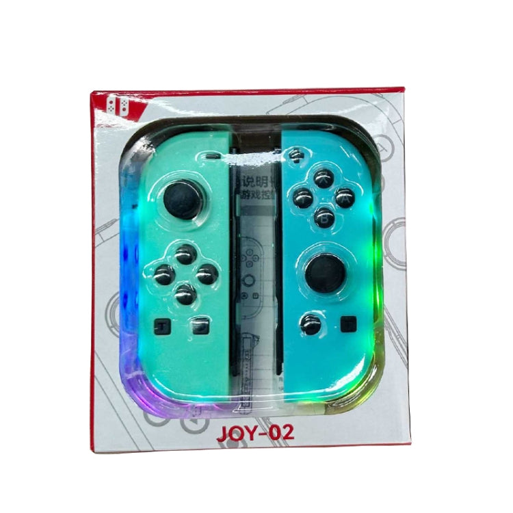 JOY-02 Gaming Left And Right Handle With RGB Lights Body Feel Bluetooth Gamepad For Switch / Switch OLED / Switch Pro / Switch Lite / Switch Joycon(White) - Gamepads by PMC Jewellery | Online Shopping South Africa | PMC Jewellery | Buy Now Pay Later Mobicred