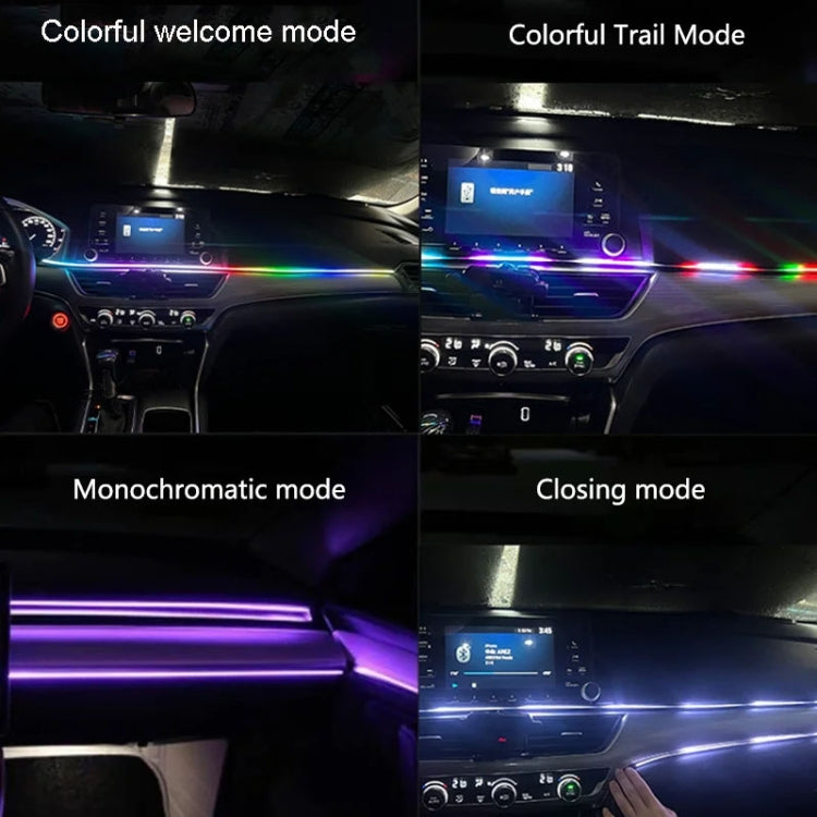 Car Interior Fiber Optic Cold Light RGB Ambient Lamp Center Phantom Footwell Atmosphere Lights, Style: One To One 110cm(Colorful Double Control) - Atmosphere lights by PMC Jewellery | Online Shopping South Africa | PMC Jewellery | Buy Now Pay Later Mobicred