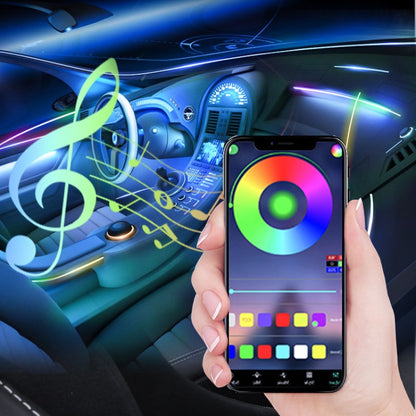 Car Interior Fiber Optic Cold Light RGB Ambient Lamp Center Phantom Footwell Atmosphere Lights, Style: One To One 110cm(Colorful Double Control) - Atmosphere lights by PMC Jewellery | Online Shopping South Africa | PMC Jewellery | Buy Now Pay Later Mobicred