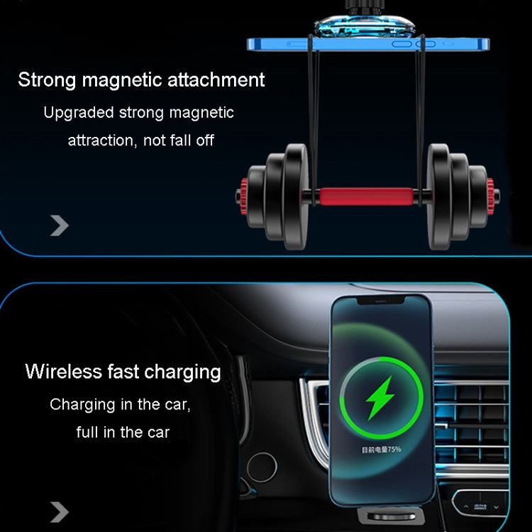 For iPhone Magsafe Magnetic Car Wireless Charger Phone Holder Light Emitting Wireless Charger, Style:  Pickup RGB Light - Wireless Charger Holders by PMC Jewellery | Online Shopping South Africa | PMC Jewellery | Buy Now Pay Later Mobicred