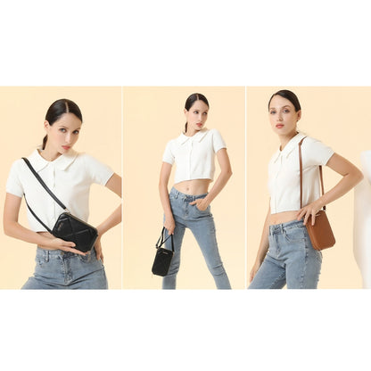 Baellerry N0111 Large Capacity Vertical Double-zipper Phone Bag Single-shoulder Messenger Bag(Apricot) - Single-shoulder Bags by Baellerry | Online Shopping South Africa | PMC Jewellery