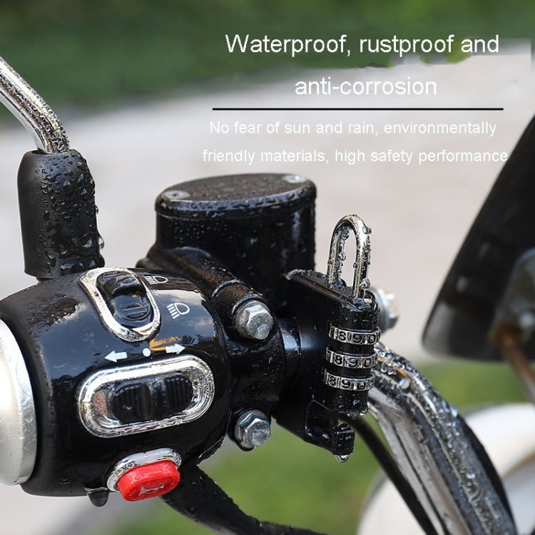 Motorcycle Helmet Anti-Theft Lock Fixed Helmet Combination Padlock, Color: Black - Theft Protection by PMC Jewellery | Online Shopping South Africa | PMC Jewellery | Buy Now Pay Later Mobicred