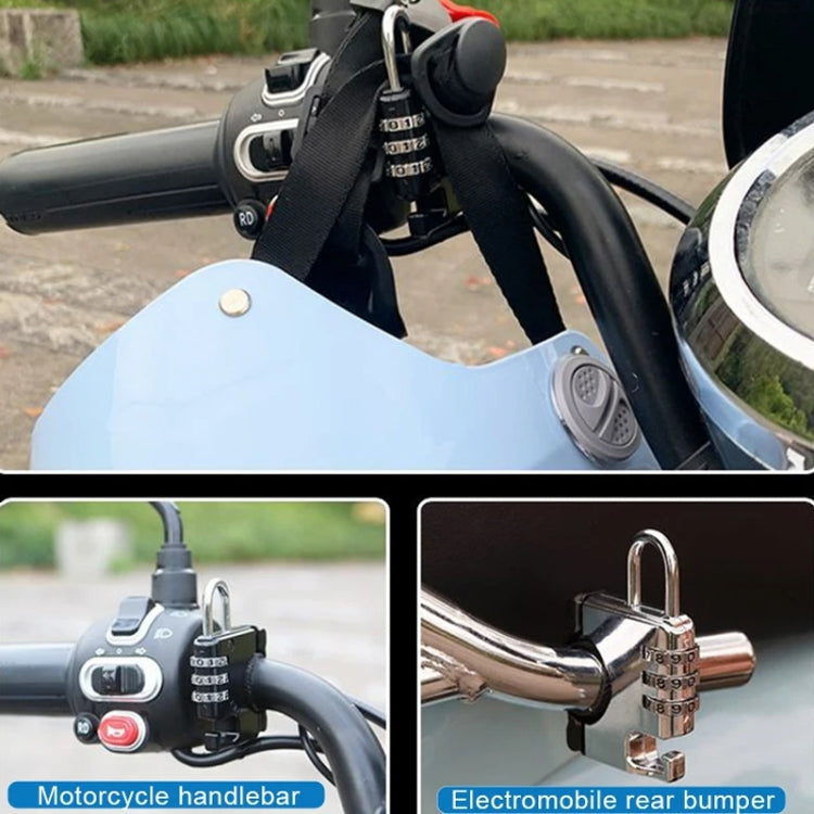 Motorcycle Helmet Anti-Theft Lock Fixed Helmet Combination Padlock, Color: Black - Theft Protection by PMC Jewellery | Online Shopping South Africa | PMC Jewellery | Buy Now Pay Later Mobicred