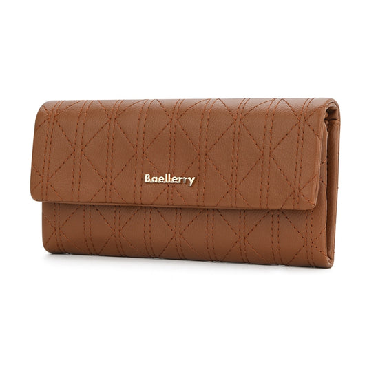 Baellerry N8918 Ladies Long Large Capacity Wallet Magnetic Buckle Clutch Phone Bag(Brown) - Handbags by Baellerry | Online Shopping South Africa | PMC Jewellery