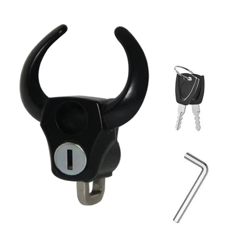 Bullhead Helmet Lock Hooks Front Universal No-Punch Motorcycle Bike Storage Hook(Black) - Theft Protection by PMC Jewellery | Online Shopping South Africa | PMC Jewellery | Buy Now Pay Later Mobicred