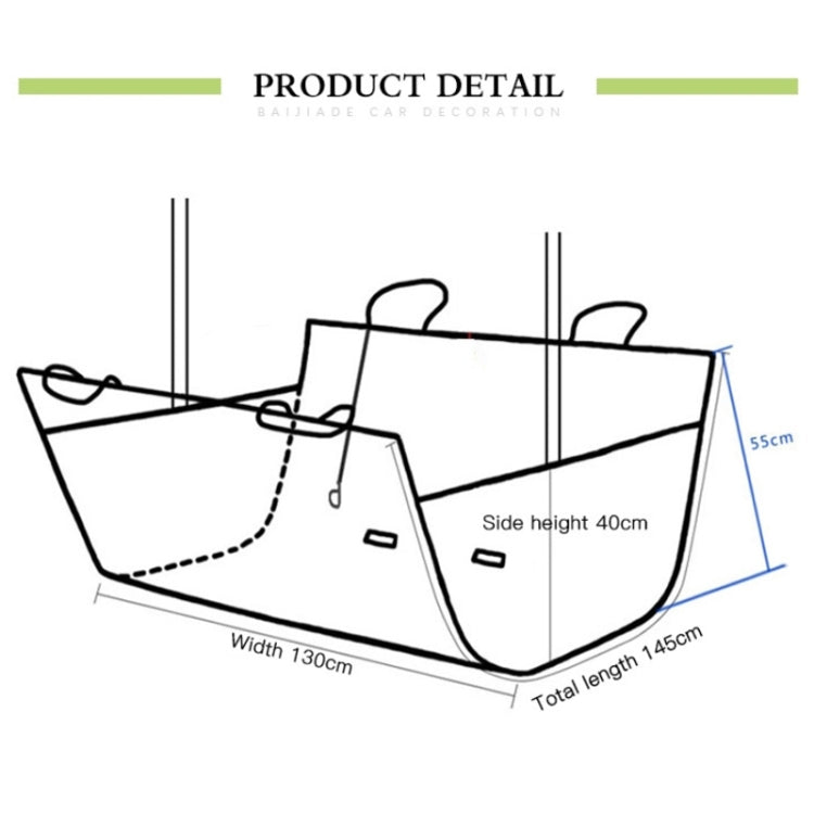 130x145x40cm Car Waterproof Dirt-proof Thickened Rear Seat Pet Mat - Seat Accessories by PMC Jewellery | Online Shopping South Africa | PMC Jewellery | Buy Now Pay Later Mobicred