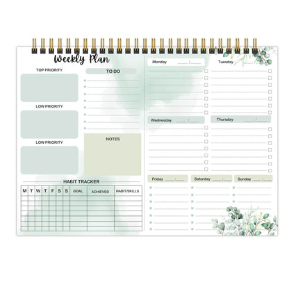 A4 54sheets /Book  English Weekly Planner Coil Schedule Planning Note Pad(B Type) - Notebooks by PMC Jewellery | Online Shopping South Africa | PMC Jewellery