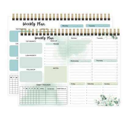 A4 54sheets /Book  English Weekly Planner Coil Schedule Planning Note Pad(B Type) - Notebooks by PMC Jewellery | Online Shopping South Africa | PMC Jewellery