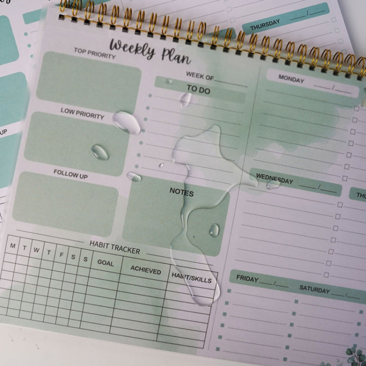 A4 54sheets /Book  English Weekly Planner Coil Schedule Planning Note Pad(A Type) - Notebooks by PMC Jewellery | Online Shopping South Africa | PMC Jewellery