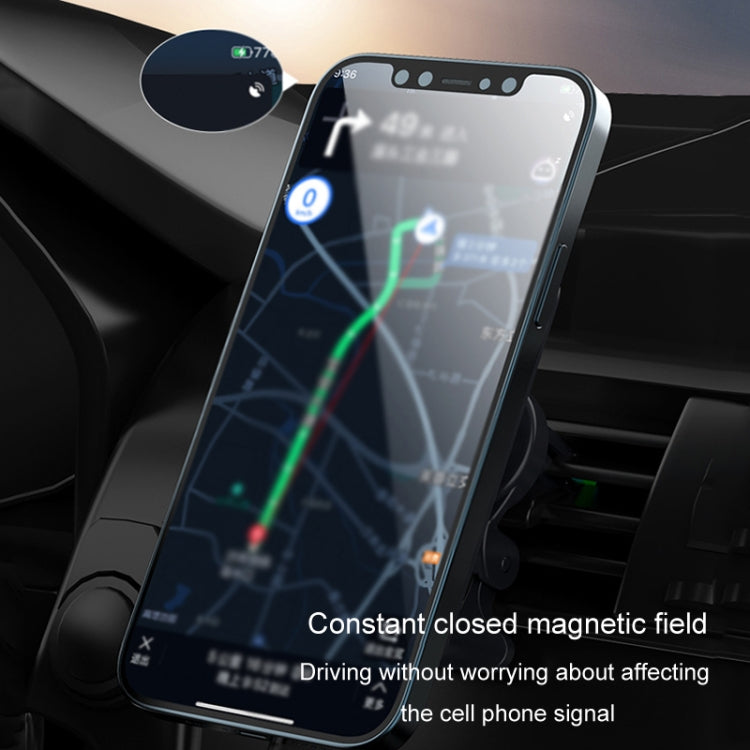 Magsafe Car Air Vent Wireless Charger Cell Phone 15W Fast Charger(Black) - Wireless Charger Holders by PMC Jewellery | Online Shopping South Africa | PMC Jewellery