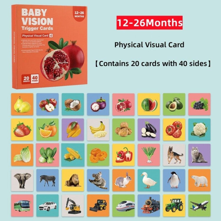 20pcs /Book Baby Early Learning Card Children Eye Care Visual Stimulation Card, Style: 4-order Real Object - Early Education Toys by PMC Jewellery | Online Shopping South Africa | PMC Jewellery