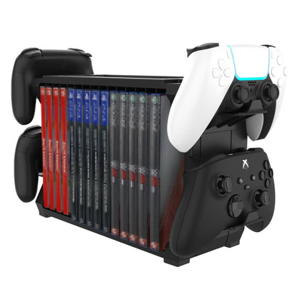 DOBE HHC-P5028 Multi-functional Console Disk Organizer Gamepad Storage Stand For PS5 / Switch / Xbox Series S / Xbox Series X - Holder by DOBE | Online Shopping South Africa | PMC Jewellery | Buy Now Pay Later Mobicred