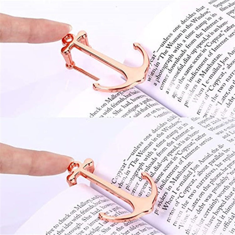 Personalized Metal Anchor Bookmark Cubic Book Page Clip Reading Aid Stationery For Students(Silver) - Bookmark by PMC Jewellery | Online Shopping South Africa | PMC Jewellery